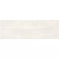 Decor tegel - Tilorex Boavista White patroon Zacht glanzend - 25x75 cm - Gerectificeerd - Keramisch - 10,5 mm dik - VTX60517