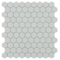 Mozaiek tegels By Goof mozaiek hexagon light grey 3,5x3,5cm 5 mm dik