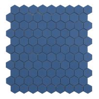 Mozaiek tegels By Goof mozaiek hexagon marine blue 3,5x3,5cm 5 mm dik