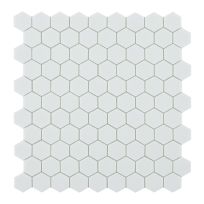 Mozaiek tegels By Goof mozaiek hexagon white 3,5x3,5cm 5 mm dik