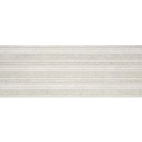 Wandtegel - Glamstone light White relieve Wandtegel - 33,3x90 - gerectificeerd - 10 mm dik