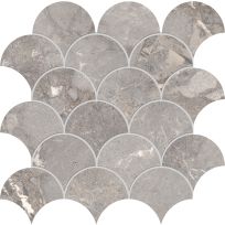 Wandtegel - Golden Age Grey visschub mozaiek 10 mm dik