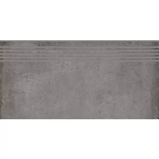 Ceramic stair tile - Tilorex Faro Grey Mat - 30x60 cm - Rectified - Ceramic - 9,3 mm thick - VTX60469