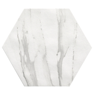 Floor tile and Wall tile - Hexagon Roma Statuario mat 21,6x25 - 9 mm thick