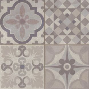 Floor tile and Wall tile - Skyros Gris decor 44,2x44,2 - 9 mm thick