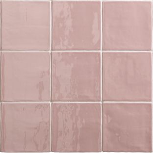 Wall tile - Oud Hollandse whitejes Roze - 13x13 cm - 10mm thick