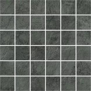 Mozaiek tegel - Tilorex Marina Dark grey Mat - 30x30 cm - Gerectificeerd - Keramisch - 8 mm dik - VTX61066