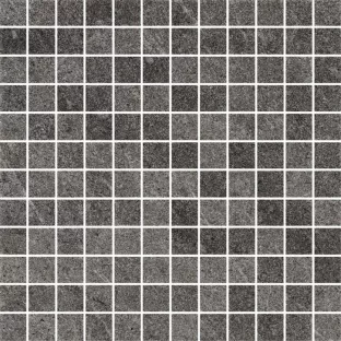 Mozaiek tegel - Tilorex Palo Dark grey Mat - 30x30 cm (2,5/2,5) - Gerectificeerd - Keramisch - 9,3 mm dik - VTX60242