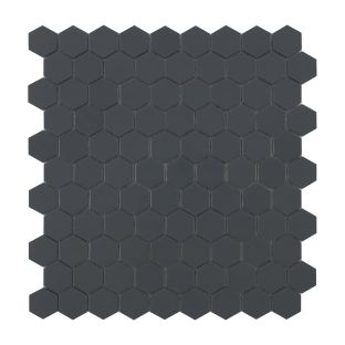 Mozaiek tegels By Goof mozaiek hexagon dark grey 3,5x3,5cm 5 mm dik