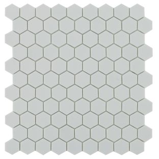 Mozaiek tegels By Goof mozaiek hexagon light grey 3,5x3,5cm 5 mm dik