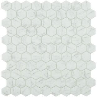 Mozaiek tegels By Goof mozaiek hexagon statuario 3,5x3,5cm 5 mm dik