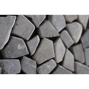 Mozaiek tegels Grey marmer scherven getrommeld mixed maten 10 mm dik