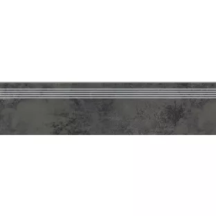 Traptegel - Tilorex Picanello Graphite Mat - 30x120 cm - Gerectificeerd - Keramisch - 8 mm dik - VTX61131