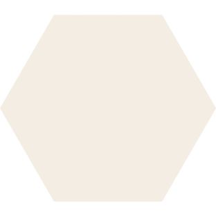 Vloertegel en wandtegel - Hexagon Timeless ivoor mat - 15x17 cm - 9 mm dik