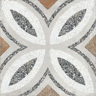 Vloertegel en wandtegel - Terrazzo tegels Casale Firenze grigio - 25x25 cm - 14 mm dik