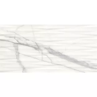 Wandtegel - Tilorex Cité White structuur Zacht glanzend - 30x60 cm - Gerectificeerd - Keramisch - 9 mm dik - VTX61163
