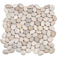 Mosaic tiles Beach Pebbles White/Beige - 30x30 cm - 15 mm thick