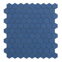 Mosaic tiles By Goof hexagon marine blue 3,5x3,5cm 5 mm thick