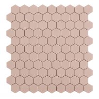 Mosaic tiles By Goof hexagon pink 3,5x3,5cm 5 mm thick