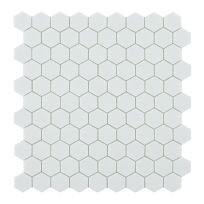 Mosaic tiles By Goof hexagon white 3,5x3,5cm 5 mm thick