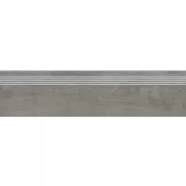 Ceramic stair tile - Tilorex Neudorf Grey Mat - 30x120 cm - Rectified - Ceramic - 8 mm thick - VTX60692