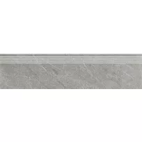 Ceramic stair tile - Tilorex Palo Grey Mat - 30x120 cm - Rectified - Ceramic - 9,3 mm thick - VTX60251