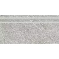 Ceramic stair tile - Tilorex Palo Light grey Mat - 30x60 cm - Rectified - Ceramic - 9,3 mm thick - VTX60256