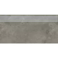 Ceramic stair tile - Tilorex Picanello Grey Mat - 30x60 cm - Rectified - Ceramic - 8 mm thick - VTX61136