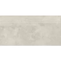 Ceramic stair tile - Tilorex Picanello White Mat - 30x60 cm - Rectified - Ceramic - 8 mm thick - VTX61138