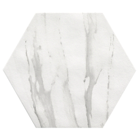 Floor tile and Wall tile - Hexagon Roma Statuario mat 21,6x25 - 9 mm thick