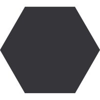 Floor tile and Wall tile - Hexagon Timeless Black mat - 15x17 cm - 9 mm thick