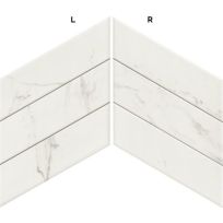 Wall tile - Diamond Calacatta Chevron (L-R) - 40x70 cm - 10 mm thick