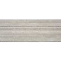 Wall tile - Glamstone light Grey relieve Wall tile - 33,3x90 - rectified edges - 10 mm thick