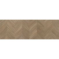 Wall tile - Larchwood Zig Ipe - 40x120 cm - rectified edges - 11mm thick