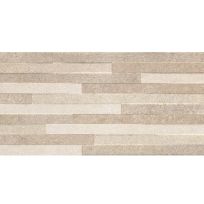Wall tile - Pierre Taupe Decor - 30x60 cm - rectified edges - 10mm thick