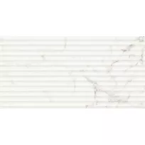 Wall tile - Tilorex Vomero White structuur Satin - 30x60 cm - Rectified - Ceramic - 9 mm thick - VTX61252